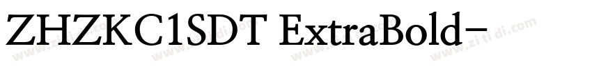 ZHZKC1SDT ExtraBold字体转换